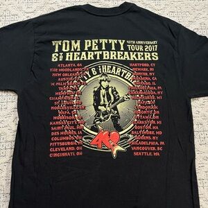 🎸 '17 Tom Petty & The Heartbreakers Band UNWORN 40 Year Anniv. Tour 2 Side Tee